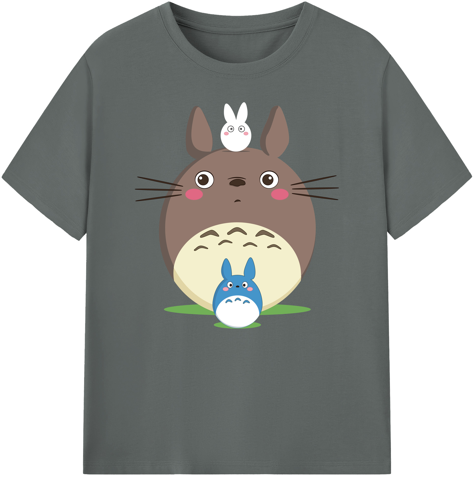 （画像用） となりのトトロ 草壁メイ 草壁サツキ My Neighbor Totoro Satsuki Kusakabe Mei Kusakabe 綿100％ メンズ半袖Tシャツ｜肌触りやわらか＆通気性